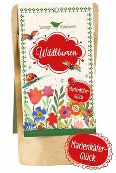 Wildblumen Saatvogel "Marienkäfer-Glück"