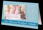 Faltkarten Geburt, 5 Stück Faltkarten Geburt, 5 Stück
