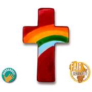 Taschenkreuz "Regenbogen" - rot Taschenkreuz "Regenbogen" - rot