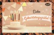 Schokokarte - Liebe Geburtstagsgrüße Schokokarte - Liebe Geburtstagsgrüße