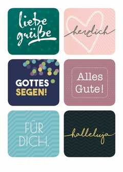 Postkarte - Liebe Grüße (Sticker)