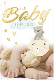 Faltkarte "Zum Baby alles Liebe" Faltkarte "Zum Baby alles Liebe"