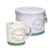 Tasse "Jesus ist in unserer Mitte" mit Spardose Tasse "Jesus ist in unserer Mitte" mit Spardose