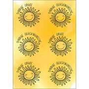 Aufkleber-Gruß-Karten: Sonnige Grüße, 4 Stück Aufkleber-Gruß-Karten: Sonnige Grüße, 4 Stück
