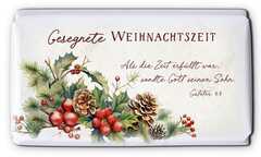 Schokoladengrüße "Gesegnete Weihnachtszeit" (40g) Schokoladengrüße "Gesegnete Weihnachtszeit" (40g)