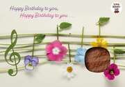 Schokokarte - Happy Birthday to you, happy birthday" Schokokarte - Happy Birthday to you, happy birthday"