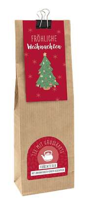 Tee mit Grußkarte: Fröhliche Weihnachten Tee mit Grußkarte: Fröhliche Weihnachten