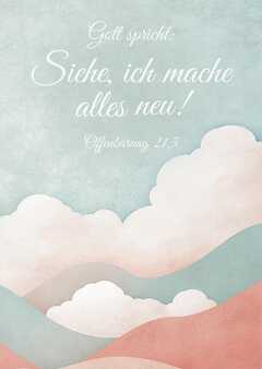 Jahreslosung 2026 - Postkarten "Wolken" 12 Stück Jahreslosung 2026 - Postkarten "Wolken" 12 Stück