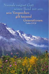 Faltkarte: Psalm 105,8 - Konfirmation Faltkarte: Psalm 105,8 - Konfirmation