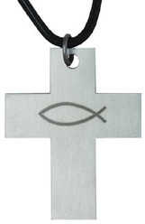 Edelstahlkreuz Fisch Edelstahlkreuz Fisch