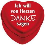 Kerzendose "Ich will von Herzen Danke sagen" - rot Kerzendose "Ich will von Herzen Danke sagen" - rot
