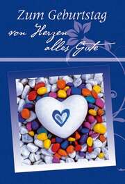 Faltkarte "Zum Geburtstag von Herzen alles Gute" - Geburtstag Faltkarte "Zum Geburtstag von Herzen alles Gute" - Geburtstag