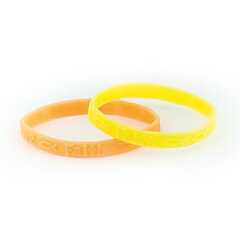 Armband 2er-Set "Hope Love Faith" - gelb/orange