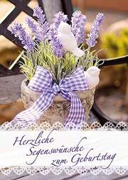 Postkarte: Herzliche Segenswünsche zum Geburtstag, 12 Stück Postkarte: Herzliche Segenswünsche zum Geburtstag, 12 Stück