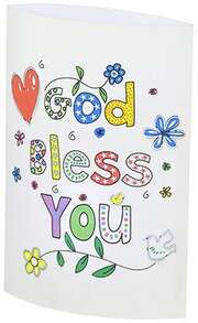 LED-Papierlampe "God Bless You" LED-Papierlampe "God Bless You"