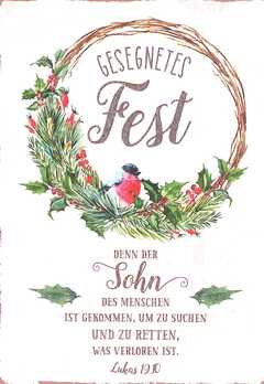 Postkartenserie "Gesegnetes Fest" - 12 Stück
